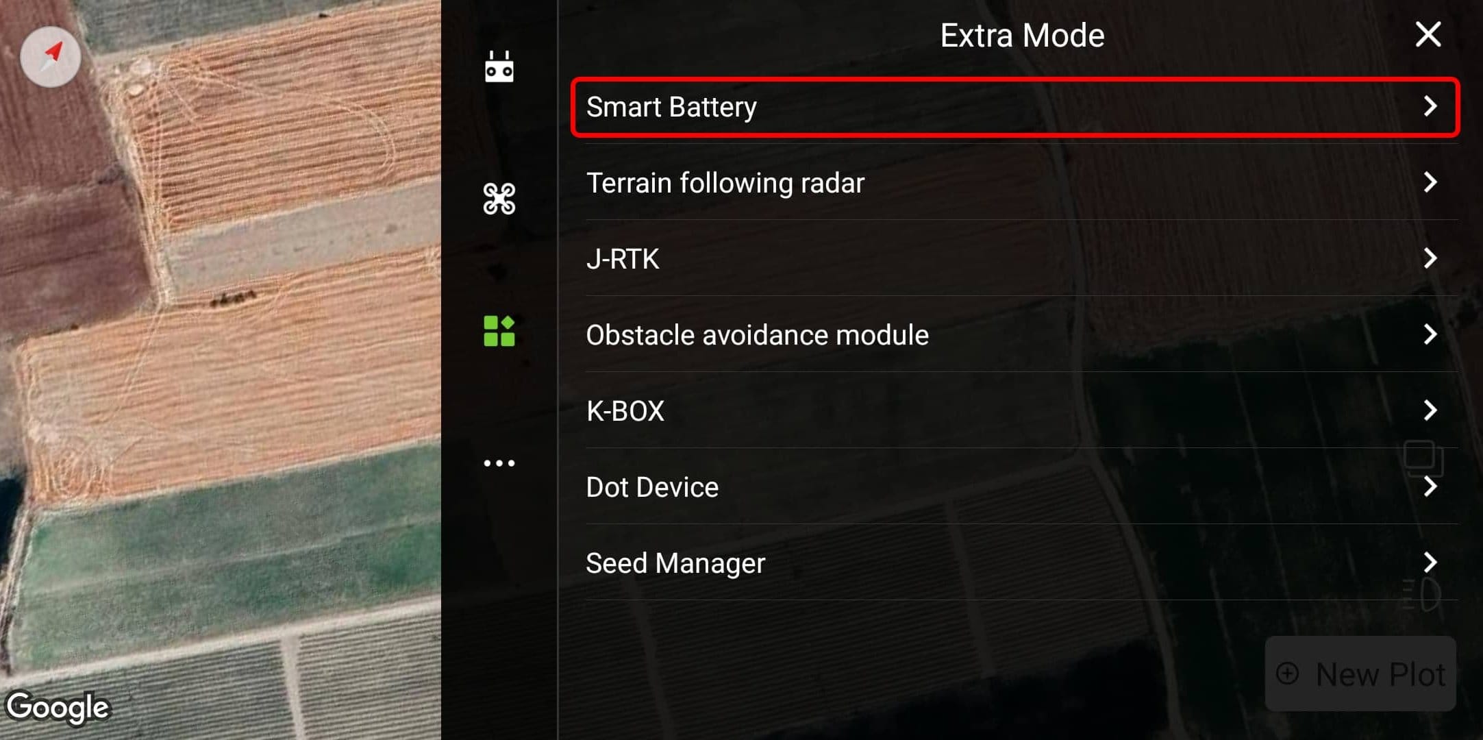 بخش Smart Battery در برنامه Agri Assistent