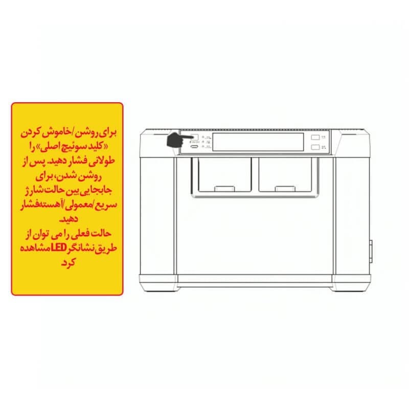 حالت شارژ کردن دفترچه راهنمای فارسی شارژر EV-PEAK UD1