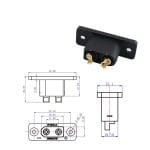 کانکتور نری Amass XT90E-M XT90-مشخصات فنی