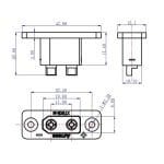 کانکتور نری Amass XT90E-M XT90مشخصات فنی