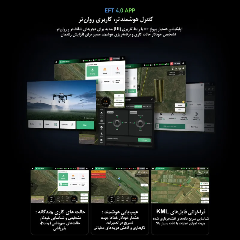 سیستم هوشمند سازی پهپاد کشاورزی EFT Z80